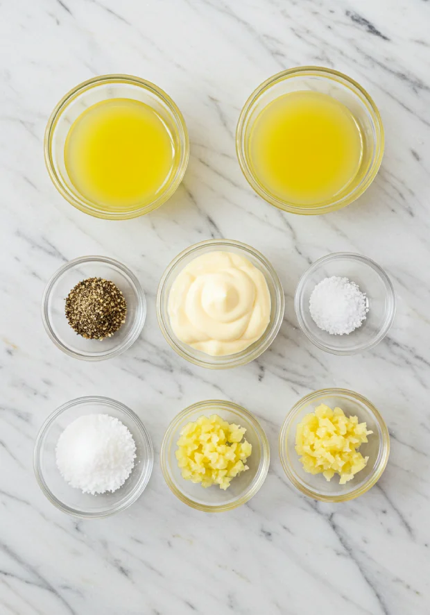 Garlic Aioli ingredients
