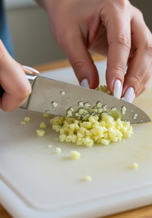 Garlic Aioli preparation